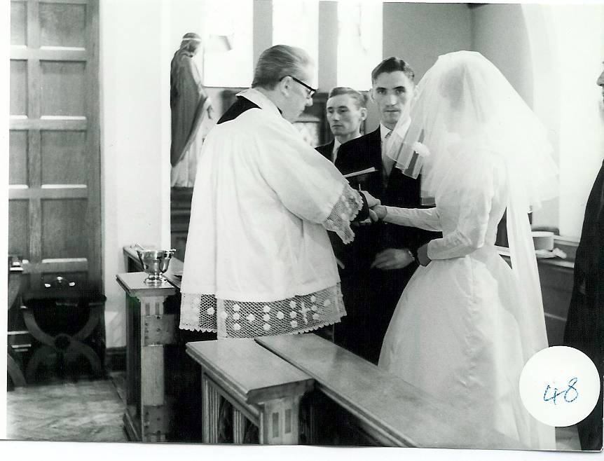 Wedding vows The marriage Service took place in the Catholic Church in Ross